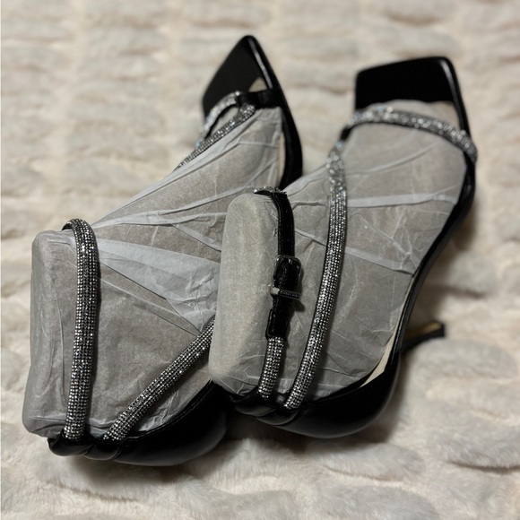 Gianni Bini Black Rhinestone Heels - Picture 4 of 12